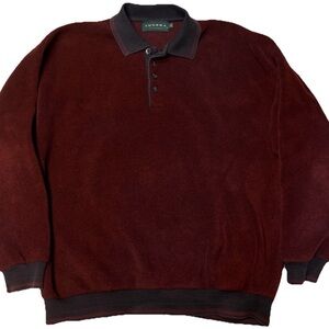 Tundra Canada Vintage Sweater Sz X-Large Fleece Buegandy Made in Canada Papertag